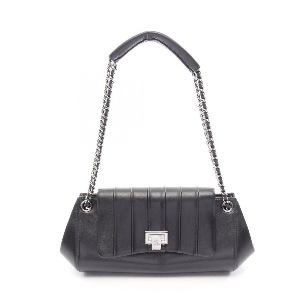 Chanel Mademoiselle Shoulder Bag/Handbag, Lambskin Leather, Women's, Black